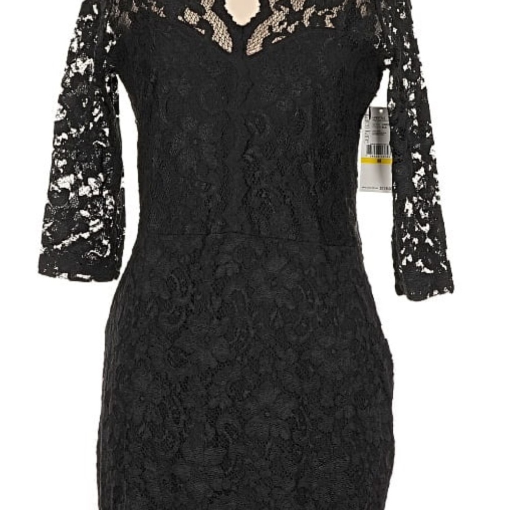 Karen Kane Black Lace Long Sleeve Dress